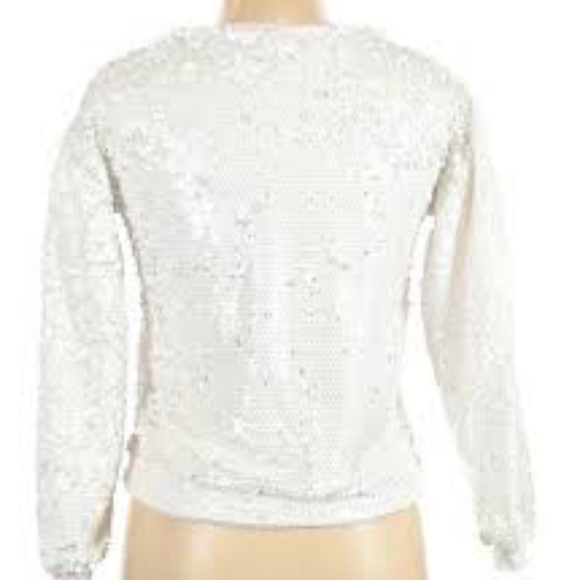 Museum of Ice Cream Art Class White Sequin Top - Picture 1 of 7